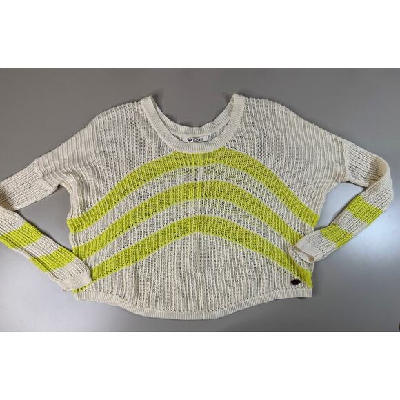Roxy Cream and Yellow Crew Neck Sweater - Picture 6 of 15